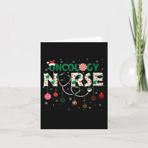 Womens Oncology Nurse Christmas Santa's Favourite Card