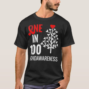 Womens One In 100 Congenital Heart Defect Month C T-Shirt