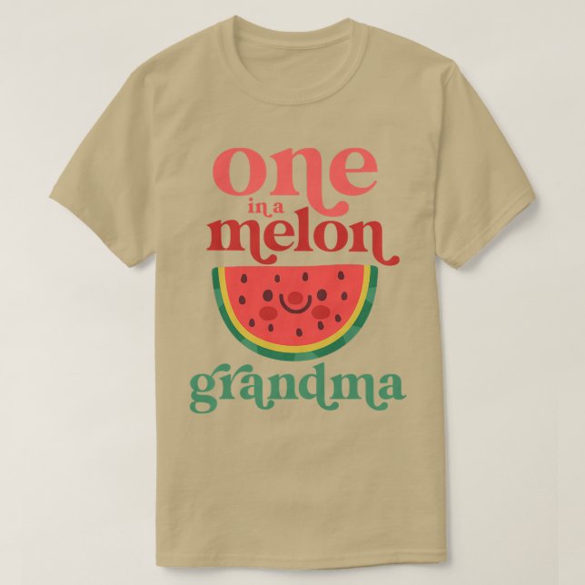 Womens One In A Melon Grandma Cute Watermelon Firs T-Shirt (Design Front)