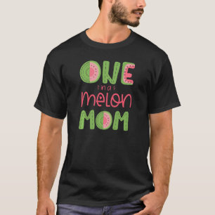 Womens One In A Melon Mum Cute Watermelon First Bi T-Shirt