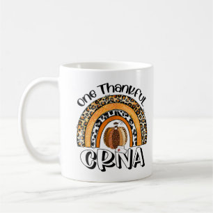Womens One Thankful CRNA Nurse Thanksgiving Rainbo Coffee Mug