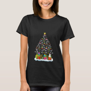 Womens Orca Fish  Xmas Holiday  Orca Christmas Tre T-Shirt