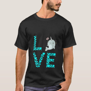 Womens Orca Narwhal Love Ocean Fish Mammal Whale S T-Shirt