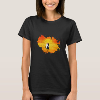 Womens Orca Ocean Animal Whale Sunset Killer Whal T-Shirt