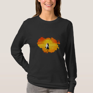 Womens Orca Ocean Animal Whale Sunset Killer Whal T-Shirt