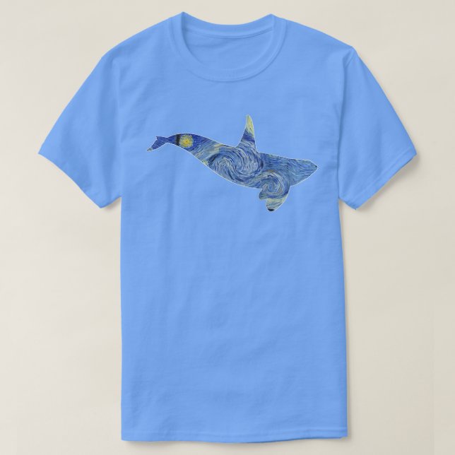 Womens Orca Van Gogh Starry Night Art Van Gogh Pai T-Shirt (Design Front)