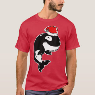 Womens Orca with Santa Hat Funny Christmas Gift VN T-Shirt