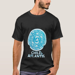 Womens Orcas dolphins sea turtle Atlantis Symbol V T-Shirt