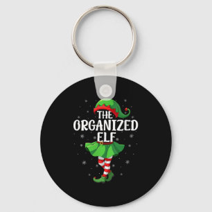 Womens Organized Elf Christmas Girls Women Elf Squ Key Ring