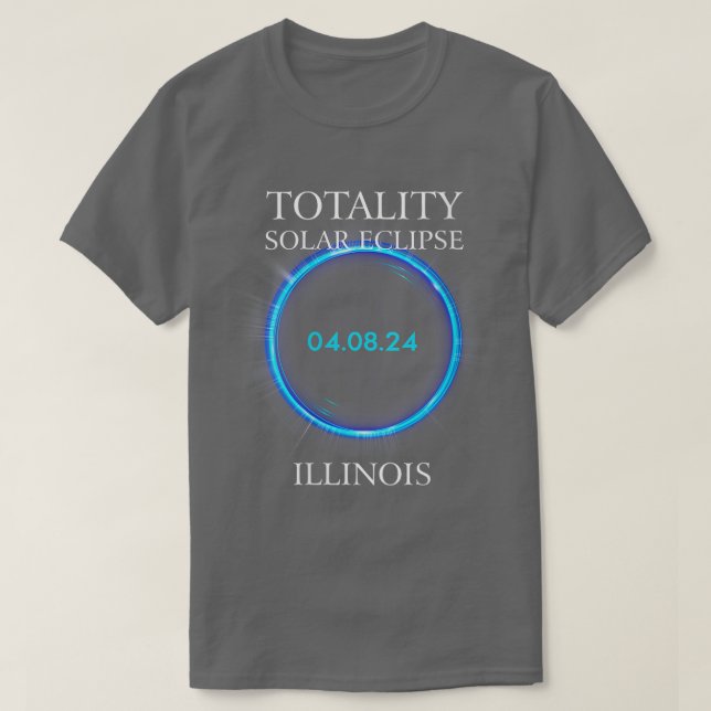 Womens otal Solar Eclipse 2024 ILLINOIS 04  T-Shirt (Design Front)