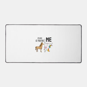 Womens Other Unicorn 60 Year Olds Birthday And Me Desk Mat
