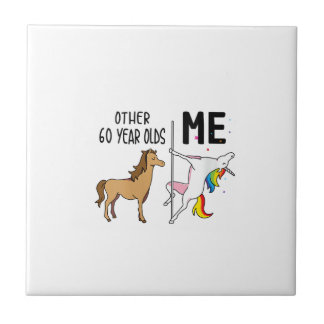 Womens Other Unicorn 60 Year Olds Birthday And Me  Tile