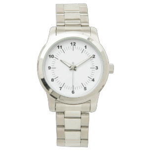Women's Oversized Silver Bracelet Watch