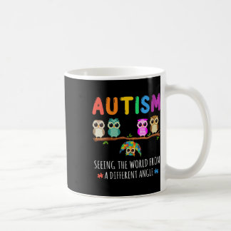 Womens Owl Autism Seeing The World From Different Coffee Mug