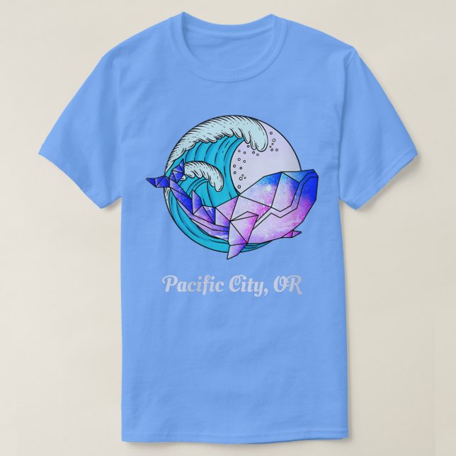 Womens Pacific City OR Japanese Paint Geometric Or T-Shirt (Design Front)