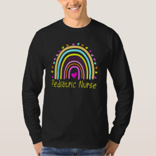 Womens Paediatrics Nurse Rainbow T-Shirt