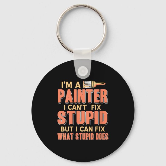 Womens Painter Fixes What Others Mess Up With Prid Key Ring (Front)