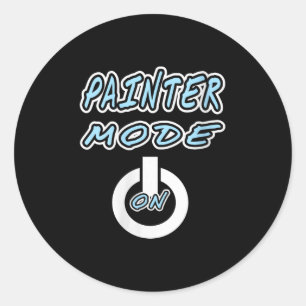 Womens Painter Mode Activated For Focused Creativi Classic Round Sticker