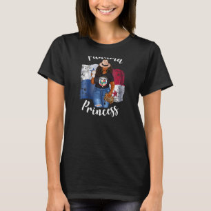 Womens Panama Princess Loves Coffee Panamanian Afr T-Shirt