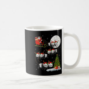 Womens Panda Santa Sleigh Flying Funny Magical Chr Coffee Mug