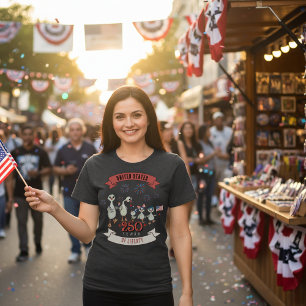 Women's Patriotic US 250 Years of Liberty GEESE Tri-Blend Shirt