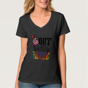 Womens Peace Out 6th Grade Last Day Of School Six T-Shirt