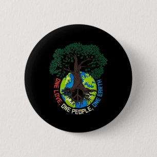 Womens Peace Tree Love - Environmental Protection 6 Cm Round Badge