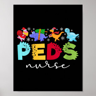 Womens Peds Christmas Peds Nurse Xmas Party Pediat Poster