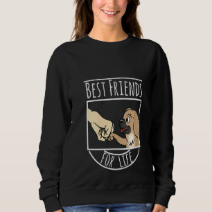 Womens Pekingese Best Friends For Life Funny Dog Sweatshirt