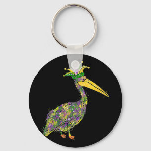 Womens Pelican Beads Mardi Gras Festival New Orlea Key Ring