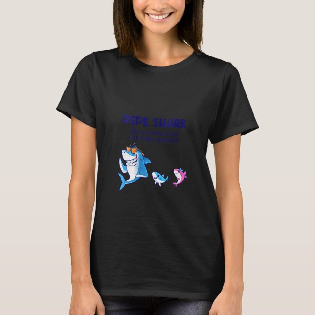 Womens Pepe Shark Like A Normal Shark But More Awe T-Shirt (Front)