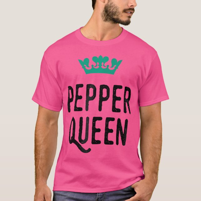 Womens Pepper Queen Pepper Lover Cute Graphic T-Shirt (Front)