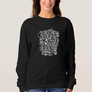 Womens Pepsi Glitch Pattern Sweatshirt