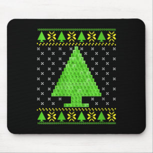 Womens Periodic Table Ugly Christmas Sweater Mouse Pad