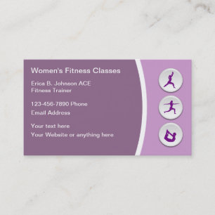 Women's Personal Trainer Business Cards