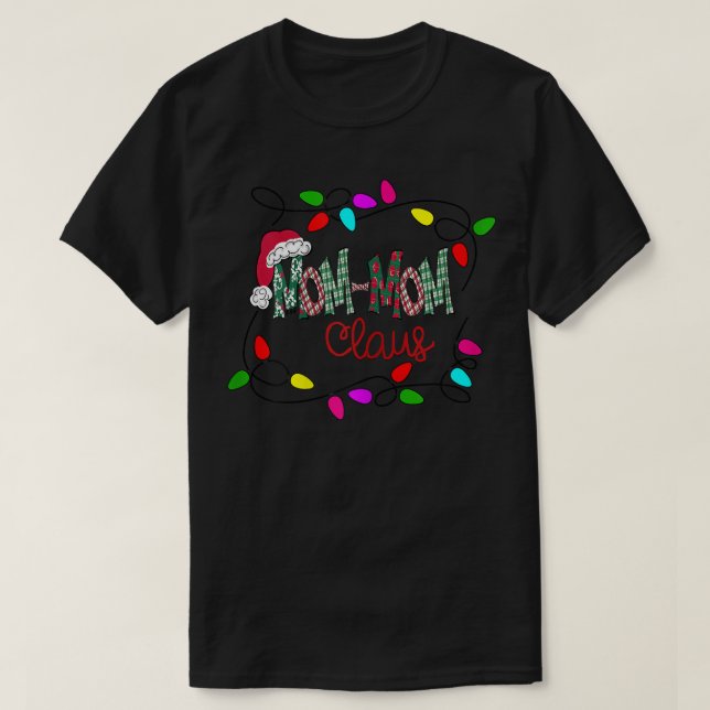 Womens Personalised ChristmasClaus Xmas Light 721  T-Shirt (Design Front)