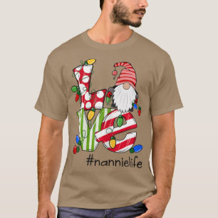 Womens Personalised Love Nannielife Candy Gnome Ch T-Shirt