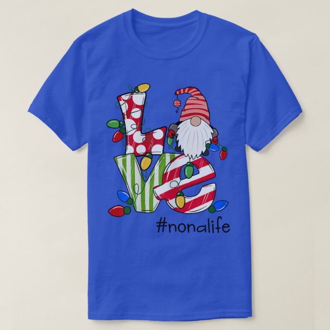 Womens Personalised Love Nonalife Candy Gnome Chri T-Shirt (Design Front)
