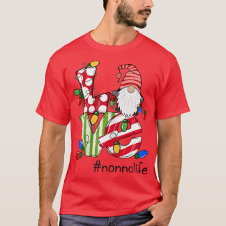 Womens Personalised Love Nonnolife Candy Gnome Chr T-Shirt