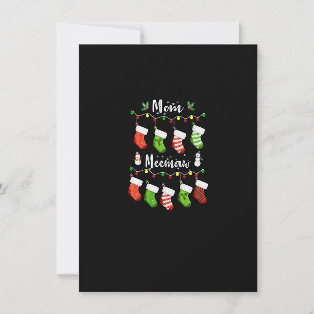 Womens Personalised Mum Meemaw Christmas Gift - Xm Invitation (Front)