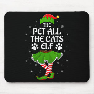 Womens Pet All The Cats Elf Christmas Girls Women Mouse Pad