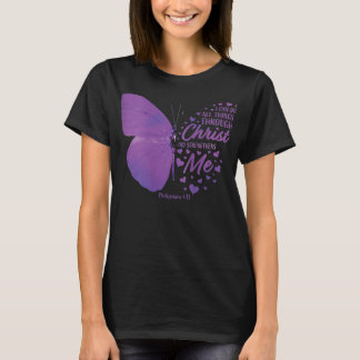 Womens Philippians 413 Christian Bible Verse Gifts T-Shirt