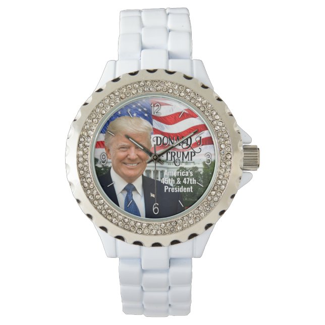 Womens Photo 47th President Donald Trump 2024 Watch (Front)