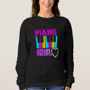 Womens Piano Girl Pianist Piano Player Musician Mu Sweatshirt
