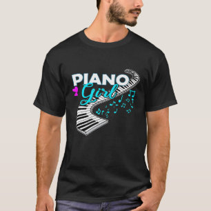 Womens Piano Player Gift Girls Keyboard Music Teac T-Shirt