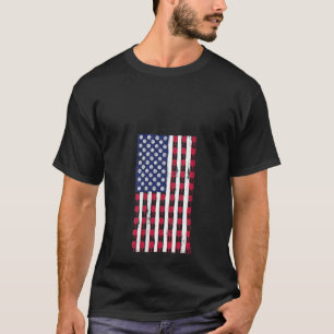 Womens Pickleball 4th Of July USA American Flag Fu T-Shirt