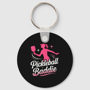 Womens pickleball baddie sassy sport lover key ring