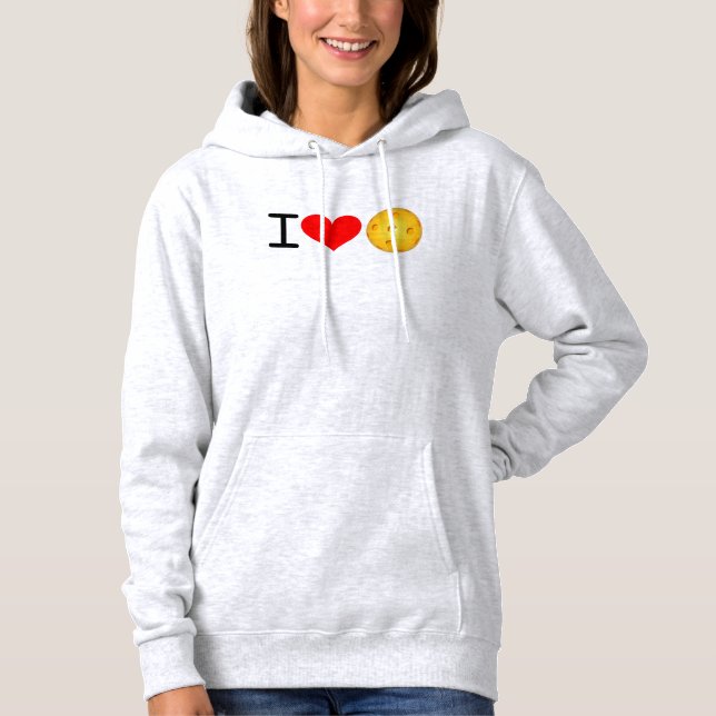 Women's Pickleball Hoodie "I Love Pickleball" (Front)