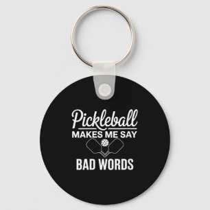 Women's pickleball makes say bad words funny pickl key ring
