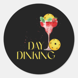 Womens Pickleball Player I Pickle Ball Day Dinking Classic Round Sticker